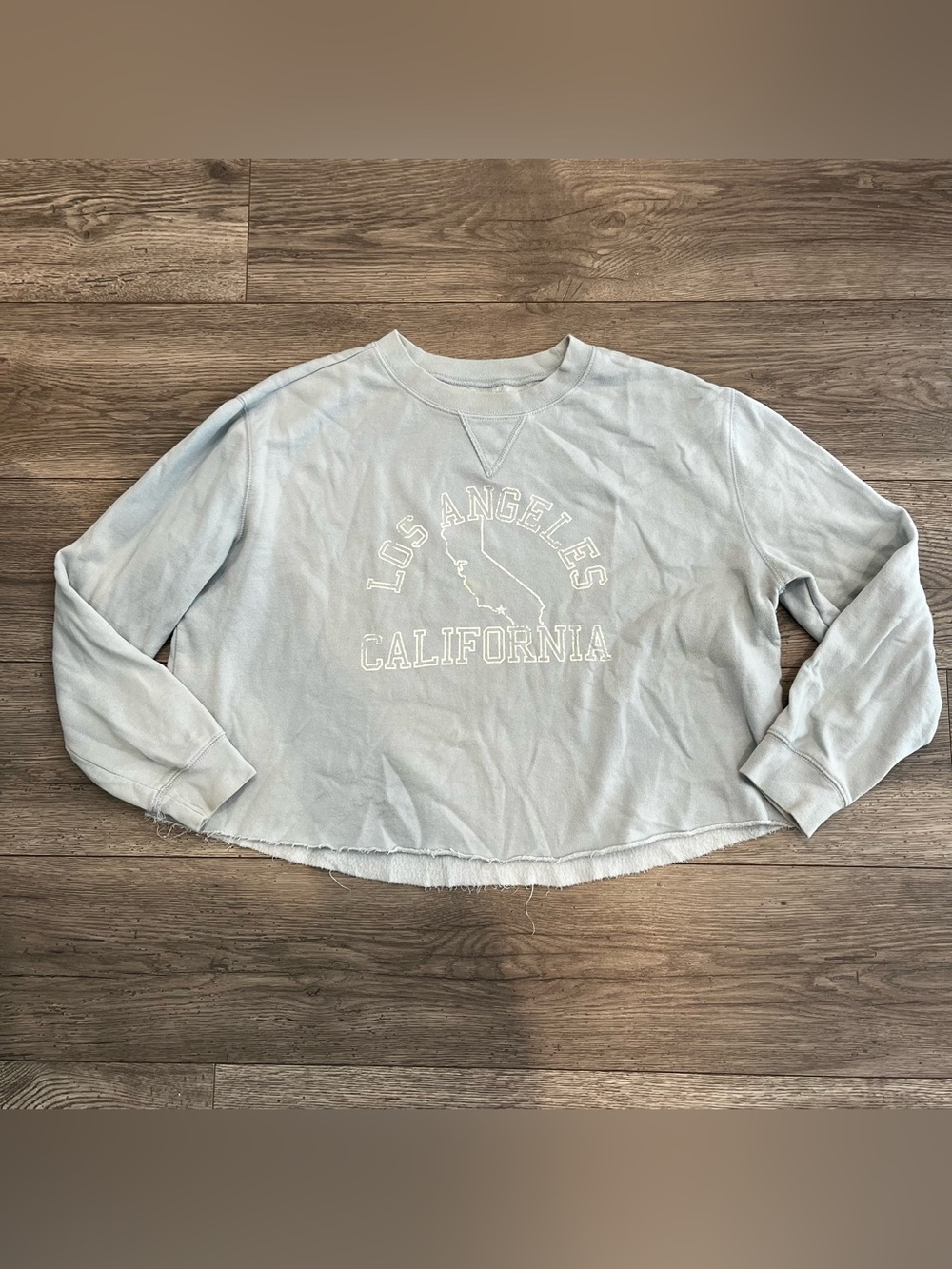 Denim & Supply Ralph Lauren Los Angeles California Crewneck Cropped Sweatshirt